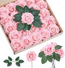 We cannot guarantee the longevity of this product due to the varying. Buy Lexlife Artificial Flowers 25pcs Faux Blush Pink Rose Real Touch Foam Fake Flowers Bulk With Stem For Diy Wedding Bouquets Centerpieces Bridal Shower Party Home Floral Arrangement Decoration Online In Turkey B094n467zc