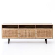 Audrey Woven Media Console 65 Wood Media Console Media Consoles Decor Media Console Table