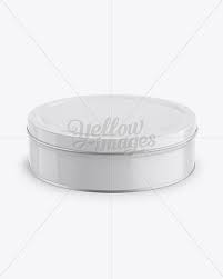 Round Tin Box Mockup Up Front View High Angle Shot In Can Mockups On Yellow Images Object Mockups Box Mockup High Angle Shot Design Mockup Free