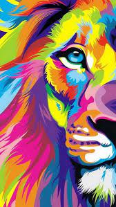 Hd Wallpapers Android Mobile 610 1084 Hd Wallpapers For Android Mobile 53 Wallpapers Adorable Wallpapers Lion Painting Lion Art Colorful Lion