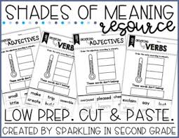 Shades Of Meaning Worksheets Teaching Resources Tpt