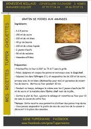 Gratin De Poires Au Amandes Tupperware Recette Tupperware Recettes Sucrees Tupperware