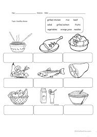 Healthy Food Worksheets ก อนว ยเร ยน การศ กษา การสอน