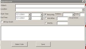 Booking calendar excel template copyright notice: Microsoft Excel Calendar Scheduling Database Template