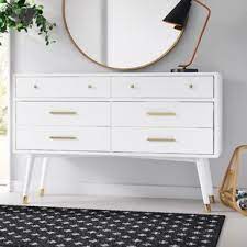 Rated 4 out of 5 stars. Modern Contemporary White Dresser Gold Hardware Allmodern
