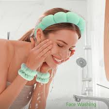 Amazon.com : Chanaco Face Wash Headband & Wrist Bands for Washing Face