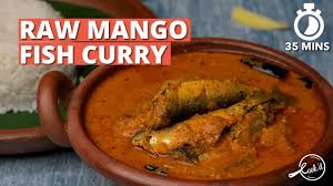 Slice, clean and salt the fish and keep the along with the fish add the cut pieces of raw mango, to give it that nice tangy flavor that it has. Raw Mango Fish Curry Recipe Kerala Style Mango Fish Gravy Cookd Youtube
