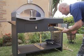 Fontana Pizza Cucina Doppio Aussenkuche Outdoor Holzbackofen Wokpfanne Perfekte Pizza