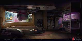 Poor Apartment Bedroom And Living Room Art Cyberpunk 2077 Art Gallery In 2021 Cyberpunk 2077 Concept Art Concept Art Cyberpunk