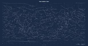 sky chart map of stars and constellations