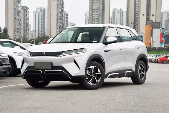 2025 BYD Yuan UP Smart Driving Edition in Ski White, AI generated