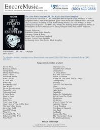 Guitar Sheet Music The Little Black Songbook Of Dire Straits And