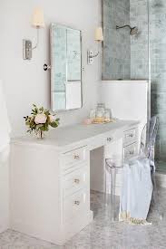 These ergonomic chairs are lightweight and easily portable, and have numerous comfort features, including breathable mesh backs, swivel function, lumbar support, adjustable seat height and tilt control, and castor feet with wheels. Clear Acrylic Vanity Chair Design Ideas