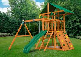 Play Nation Passage Swing Set Wooden Swing Set Gorilla Playsets