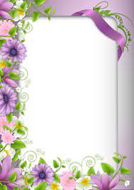 Transparent Png Photo Frame With Purple Flowers Molduras Vintage Moldura De Natal Png Molduras Decoradas