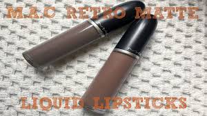 M A C Retro Matte Liquid Lipstick Cafe Au Chic Simply Smoked Youtube