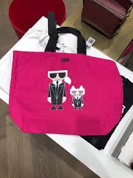 Azuramart Karl Lagerfeld K Kocktail Canvas Shopper Pink One Size 94kw3024