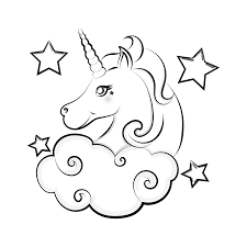 Dla chłopców i dziewczynek, dzieci i dorosłych, nastolatków i małych brzdąców, przedszkolaków i dzieci w wieku szkolnym. Jednorozec Na Chmurce Kolorowanka Do Druku