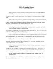 Becoming Human Part 2 Worksheet Docx Nova Becoming Human Part 2 Birth Of Humanity 1 What Significant Changes Compared To Earlier Hominin Species Course Hero