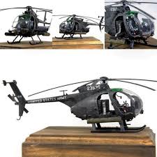 A Little Bird Heavily Armed For Special Operations This Ah 6 Produced By Kittyhawk In 1 35 Is Perfect Fo Military Diorama Little Bird Helicopter Warship Model