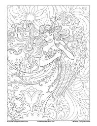 Fairies painting spring by hattifant. Angel With Dove Beautiful Angels Coloring Book Marjorie Sarnat Angel Coloring Pages Mermaid Coloring Pages Fairy Coloring Pages