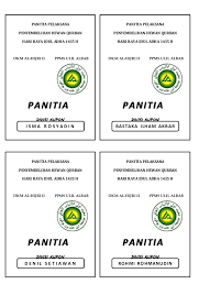 Id card terbuat dari bahan pvc yang tebal dengan ujung oval, kualitas cetak yang bagus dan tahan lama. Id Card Panpel Qurban 1435 H