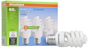 Sylvania Cfl T2 Twist Light Bulb 60w Equivalent Efficient 13w E26 Medium Base 6500k Daylight 3 Pack Amazon Com