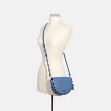 Coach Leather Ellen Crossbody Bag In Sv Stone Blue Blue Lyst