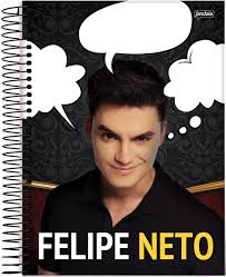 kefera felipe neto e outros youtubers estampam capas de cadernos felipe neto netos youtubers