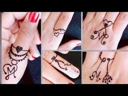 Also, can you spot the hidden alphabets in this mehndi? 5 Beautiful M Letter Rings Design With Mehndi Stylish And Elegant Finger Mehndi Design Youtube Mehandi Designs Design Per Tatuaggio All Henne Disegni Henne