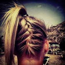 Reverse French Braid Ponytail Hair And Beauty Tutorials Hair Styles Braided Hairstyles Braided Ponytail Hairstyles