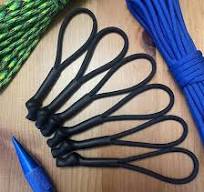 Long Paracord Zipper Pull - 5 Inches - Black Color Paracord ...