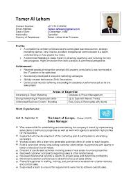 A marketing executive cv template that shows off the business development and campaign management skills of a potential candidate. Tamer Cv Sales Marketing Pdf
