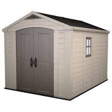 Storage sheds come in a wide variety of sizes and styles so you can find something that complements your home and suits your needs. Keter Factor 8 Ft X 11 Ft Storage Shed The Home Depot Canada