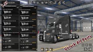This mod unlocks all accessory parts at level 0. Unlock American Truck Simulator Mods
