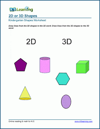 Learning shapes worksheets for kindergarten. 2 D Vs 3 D Shape Worksheets K5 Learning