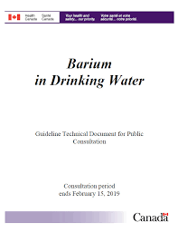 Barium In Drinking Water Guideline Technical Document For Public Consultation Canada Ca