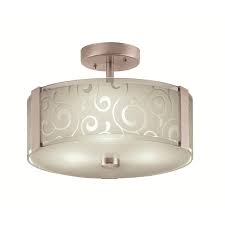 Lowes light fixtures dining room : Lowe S For Portfolio 13 2 In Nickel Modern Contemporary Semi Flush Mount Light Energy Star 17945 000 Accuweather Shop