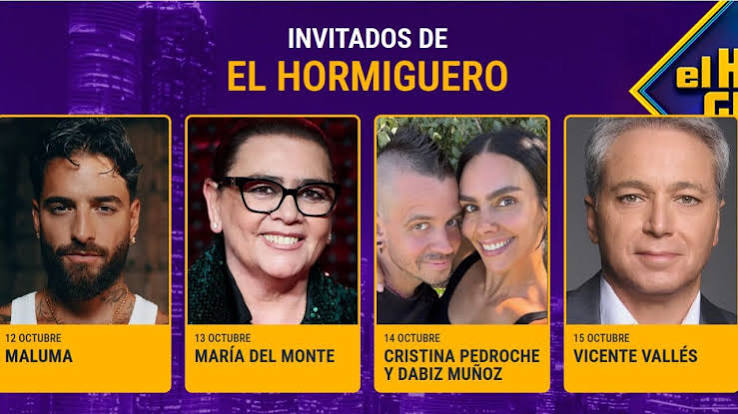 Maluma, Cristina Pedroche, Dabiz Muñoz y más en "El Hormiguero"
