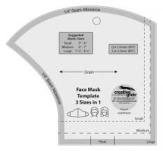 Maybe you would like to learn more about one of these? Creative Grids Face Mask Template 3 Sizes In 1 Walmart Com Walmart Com