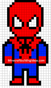 Minecraft Pixel Art Templates Spiderman Minecraft Pixel Art Pixel Art Pixel Art Templates