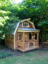 Build This Gambrel Roof Playhouse For Your Kids This Summer And Give Them Hours Of Great Outdoor Playtime Diy Gambrel Roof Backyard Buildings Gambrel