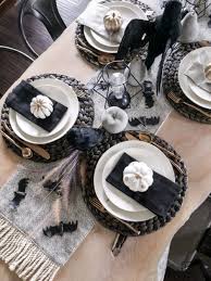 Black And White Halloween Table Decor Black And White Halloween Table Decorations Halloween Table Decorations Halloween Table Cute Halloween Decorations