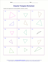 Worksheets For Classifying Triangles By Sides Angles Or Both