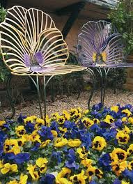 Pansy Flower Chairs In A Pansy Flower Garden Pansy Garden Pansies Flowers Dream Garden