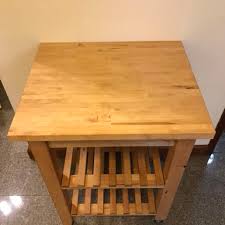 Try this one trick to make your chopping block last forever! Portable Wooden Timber Kitchen Trolley Chopping Block On Carousell