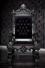 4061 Black Lacquer Baroque Throne Chair Gothic Furniture Throne Chair Gothic Home Decor
