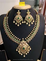 Imitation Green Stone Necklace Set From Temple Collections South India Jewels Stone Necklace Set Green Stone Necklace Wedding Accessories Jewelry