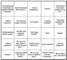 Enter your bingo card title, choose a size, and type your words into the squares. Bingo Card The John Mccain Statement Of Disapproval Chuck Hagel Edition Vanity Fair