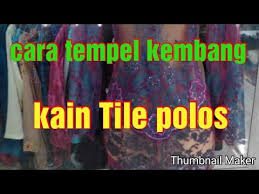 Model dua kebaya gamis di bawah ini mirip banget, yaa. Cara Menjahit Atau Menempelkan Tile Polos Dibagian Dada Youtube Kain Tile Menjahit